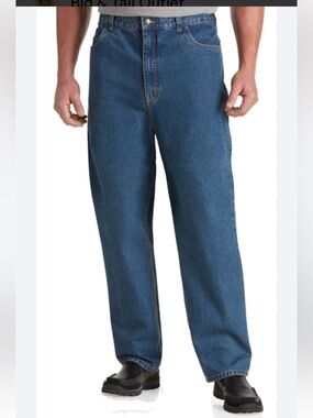 WEARGUARD Straight-Leg Men's Jeans in Deep Blue Denim 34/32 NWOT